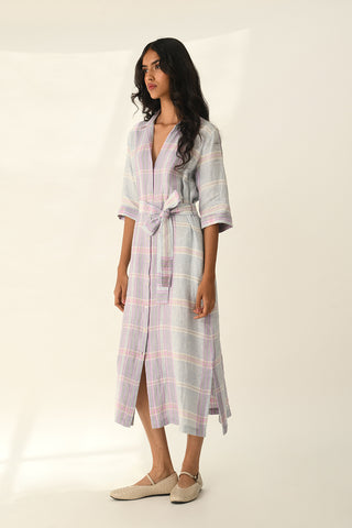 Montana powder blue check dress