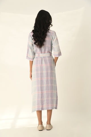 Montana powder blue check dress