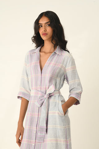 Montana powder blue check dress