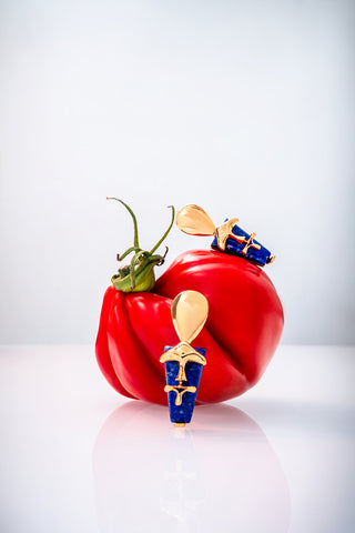 Outhouse Gold Lazuli Sculpt Earrings available on indiaspopup