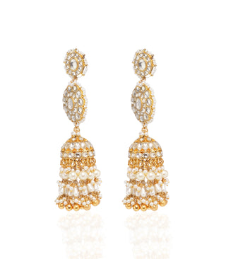 Monita white kundan necklace set