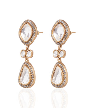 Prakruti golden moissanite necklace set