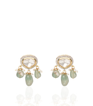 Jayaswi green polki choker and earrings