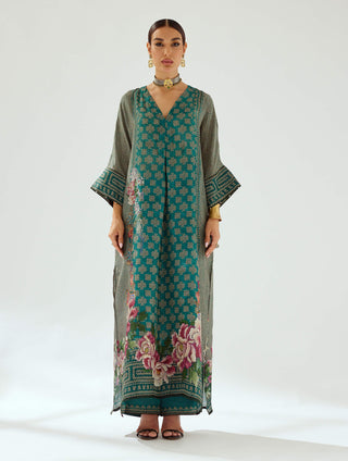 Rajdeep Ranawat-Banera Teal Kimono Tunic-INDIASPOPUP.COM