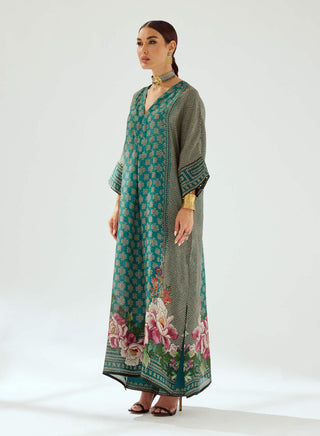 Rajdeep Ranawat-Banera Teal Kimono Tunic-INDIASPOPUP.COM