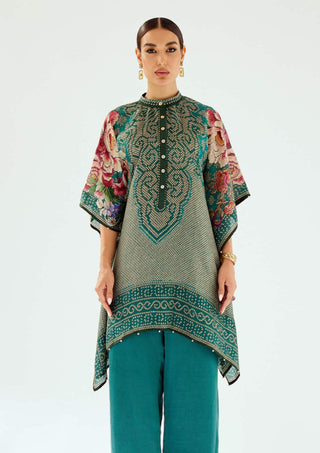 Rajdeep Ranawat-Manju Teal Tunic-INDIASPOPUP.COM