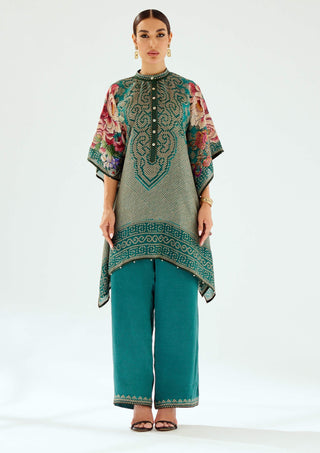 Rajdeep Ranawat-Paloma Teal Palazzo And Tunic-INDIASPOPUP.COM