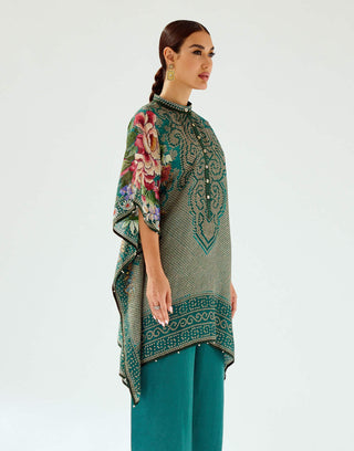 Rajdeep Ranawat-Manju Teal Tunic-INDIASPOPUP.COM