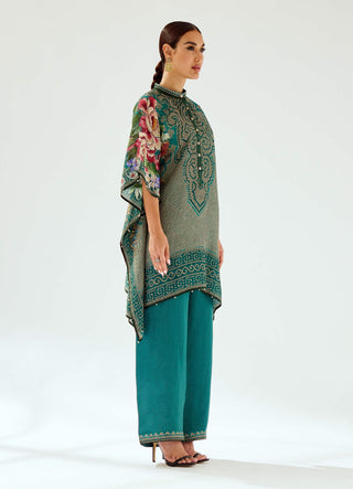 Rajdeep Ranawat-Paloma Teal Palazzo And Tunic-INDIASPOPUP.COM