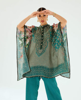 Rajdeep Ranawat-Manju Teal Tunic-INDIASPOPUP.COM