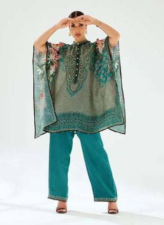 Rajdeep Ranawat-Paloma Teal Palazzo And Tunic-INDIASPOPUP.COM