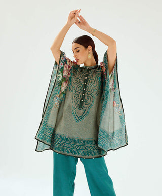 Rajdeep Ranawat-Manju Teal Tunic-INDIASPOPUP.COM