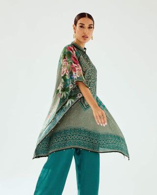 Rajdeep Ranawat-Manju Teal Tunic-INDIASPOPUP.COM