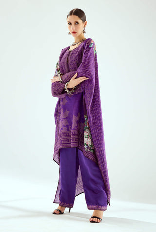 Rajdeep Ranawat-Hibika Purple Silk Kaftan-INDIASPOPUP.COM