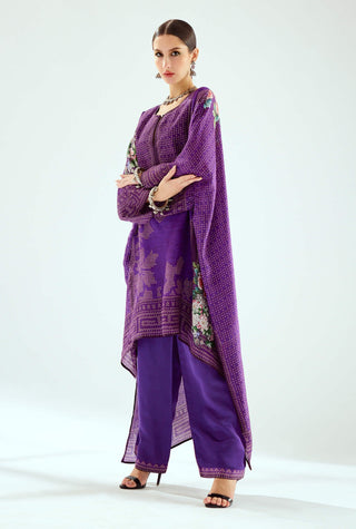 Rajdeep Ranawat-Paloma Purple Palazzo And Kaftan-INDIASPOPUP.COM