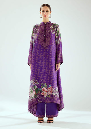 Rajdeep Ranawat-Zeynep Purple Silk Long Tunic-INDIASPOPUP.COM