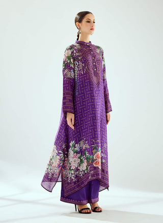 Rajdeep Ranawat-Zeynep Purple Silk Long Tunic-INDIASPOPUP.COM