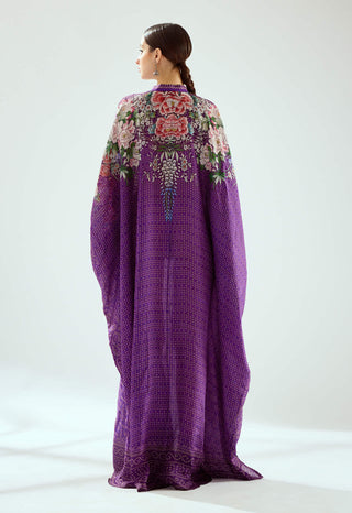 Rajdeep Ranawat-Dakota Purple Boxy Kaftan-INDIASPOPUP.COM