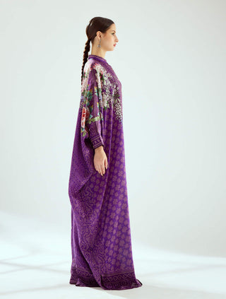 Rajdeep Ranawat-Dakota Purple Boxy Kaftan-INDIASPOPUP.COM