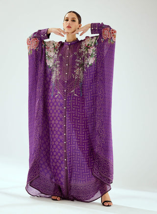 Rajdeep Ranawat-Dakota Purple Boxy Kaftan-INDIASPOPUP.COM