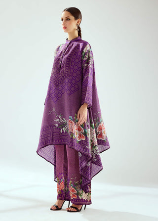 Rajdeep Ranawat-Navya Purple Draped Tunic-INDIASPOPUP.COM