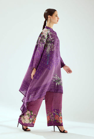 Rajdeep Ranawat-Navya Purple Draped Tunic-INDIASPOPUP.COM
