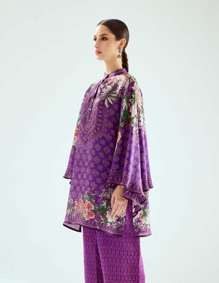 Rajdeep Ranawat-Nylla Purple Printed Tunic-INDIASPOPUP.COM