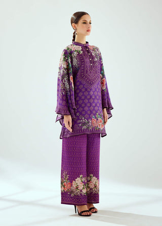 Rajdeep Ranawat-Permaz Purple Satin Palazzo And Tunic-INDIASPOPUP.COM