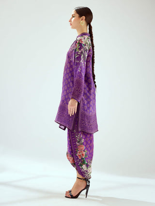 Rajdeep Ranawat-Reza Purple Printed Tunic-INDIASPOPUP.COM