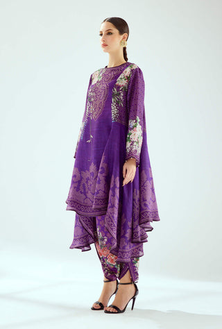 Rajdeep Ranawat-Aamilah Purple Silk Tunic-INDIASPOPUP.COM