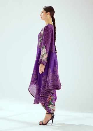 Rajdeep Ranawat-Aamilah Purple Silk Tunic-INDIASPOPUP.COM