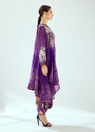 Rajdeep Ranawat-Aamilah Purple Silk Tunic-INDIASPOPUP.COM