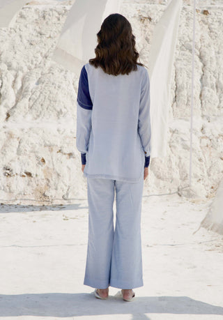 The Loom Art-Steal Blue Shirt And Pant-INDIASPOPUP.COM
