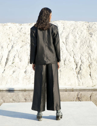 The Loom Art-Black Spade Jacket And Pant Set-INDIASPOPUP.COM