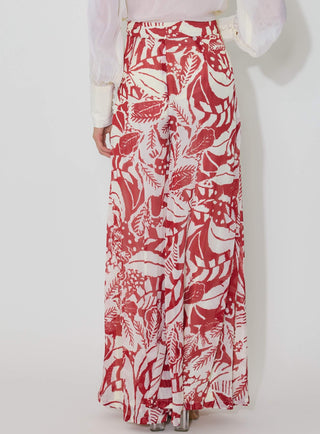 Off-white frill bow tie top and pants