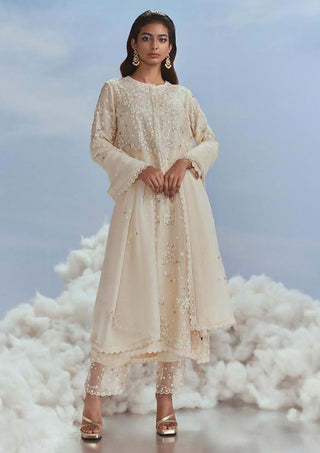 Nachiket Barve-Beige Straight Cut Kurta Set-INDIASPOPUP.COM
