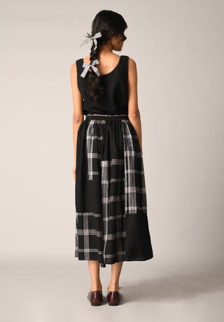 Coziae black patchwork skirt