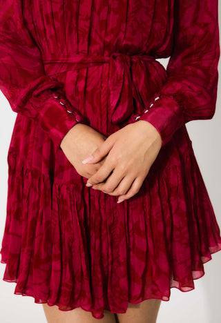 Hot pink and red short dress