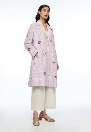 Serafinii multicolor checkered jacket