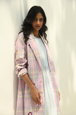 Serafinii multicolor checkered jacket