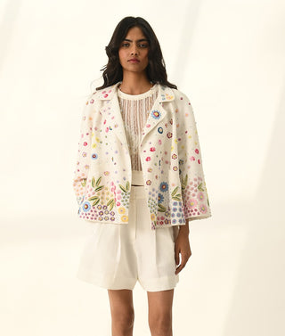 Hainesii ivory embroidered jacket