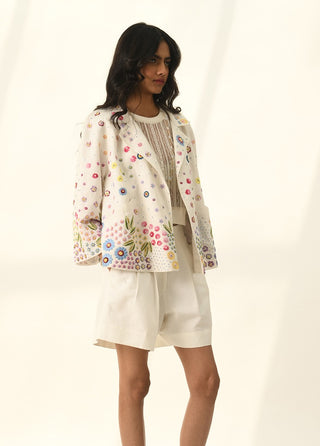 Hainesii ivory embroidered jacket