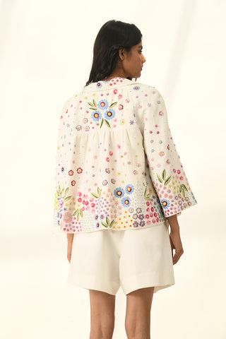 Hainesii ivory embroidered jacket