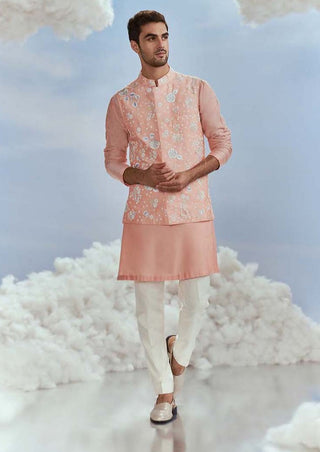 Nachiket Barve Men-Salmon Mehtab Bagh Jaal Bundi Set-INDIASPOPUP.COM