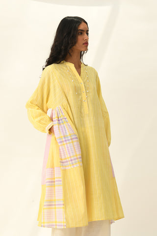 Obtegens patchwork panel dress