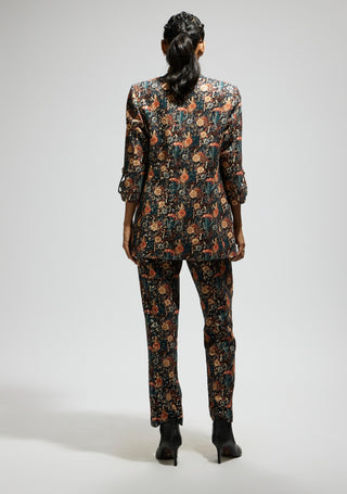 Sva By Sonam And Paras Modi Black Jaal Embellished Blazer And Pant Set available on indiaspopup