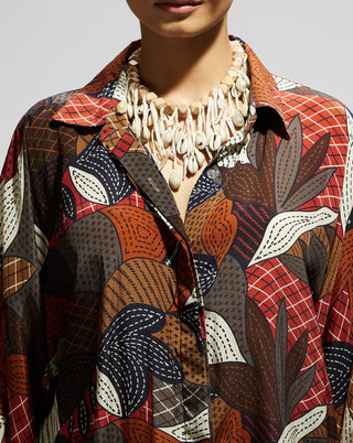 Sva By Sonam And Paras Modi Multi Abstract Print Oversized Top And Pants available on indiaspopup