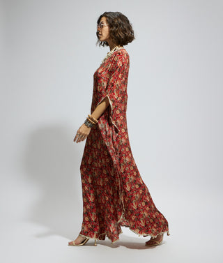 Sva By Sonam And Paras Modi Orange Heavily Embellished Kurta And Pants available on indiaspopup
