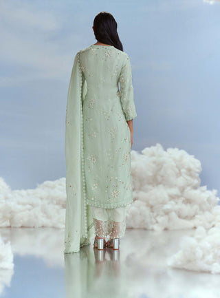 Nachiket Barve-Mint Straight Cut Kurta Set-INDIASPOPUP.COM