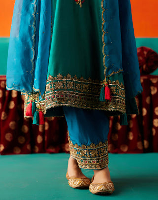 Aman Takyar-Castleton Green Kurta Set-INDIASPOPUP.COM